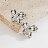 1 Pair Modern Style Simple Style Classic Style Bow Knot Plating Stainless Steel 14k Gold Plated Ear Studs main image 6