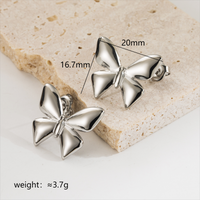 1 Pair Modern Style Simple Style Classic Style Bow Knot Plating Stainless Steel 14k Gold Plated Ear Studs main image 2