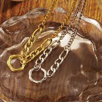 Edelstahl 304 18 Karat Vergoldet Einfacher Stil Überzug Geometrisch Halskette Mit Anhänger main image 1