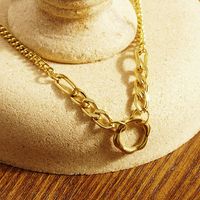 Edelstahl 304 18 Karat Vergoldet Einfacher Stil Überzug Geometrisch Halskette Mit Anhänger main image 5