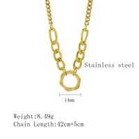 304 Stainless Steel 18K Gold Plated Simple Style Plating Geometric Pendant Necklace sku image 2