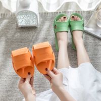 Unisex Basic Solid Color Open Toe Slides Slippers main image 6