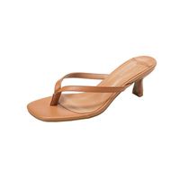 Women's Casual Solid Color Open Toe Thong Sandals main image 2