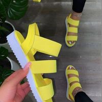 Women's Basic Solid Color Open Toe Casual Sandals main image 3
