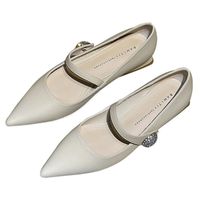 Women's Casual Vintage Style Solid Color Point Toe Flats main image 3