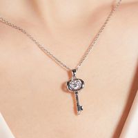 Sterling Silver Elegant Infinity Gra Plating Inlay Moissanite Necklace main image 7