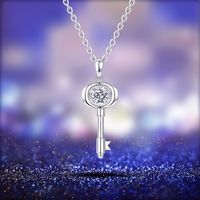 Sterling Silver Elegant Infinity Gra Plating Inlay Moissanite Necklace main image 9