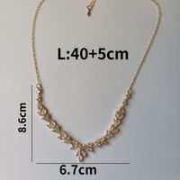 Copper Glam Simple Style Plating Inlay Flower Zircon Pendant Necklace sku image 4