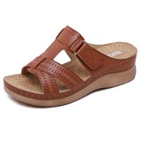 Women's Casual Solid Color Open Toe Wedge Sandals main image 1