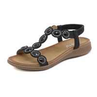 Women's Casual Solid Color Rhinestone Open Toe Beach Sandals sku image 4