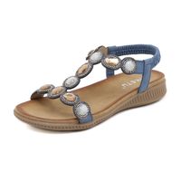 Women's Casual Solid Color Rhinestone Open Toe Beach Sandals sku image 11