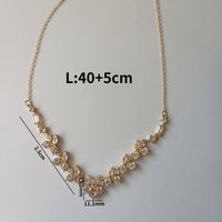 Copper Glam Simple Style Plating Inlay Flower Zircon Pendant Necklace sku image 3