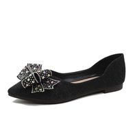 Women's Elegant Solid Color Bow Knot Point Toe Flats sku image 11