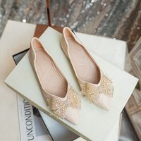 Women's Elegant Solid Color Bow Knot Point Toe Flats main image 4