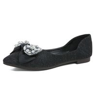 Women's Elegant Solid Color Bow Knot Point Toe Flats sku image 5