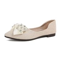 Women's Elegant Solid Color Bow Knot Point Toe Flats sku image 14