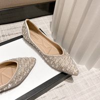 Women's Streetwear Solid Color Rhinestone Point Toe Flats main image 4