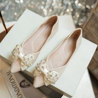Women's Elegant Solid Color Bow Knot Point Toe Flats main image 6