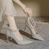 Women's Sexy Solid Color Point Toe Pumps main image video