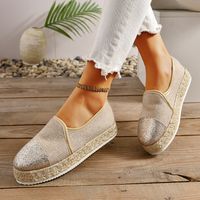 Women's Vintage Style Color Block Round Toe Flats sku image 5