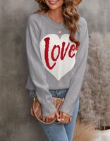 Women's Sweater Long Sleeve Sweaters & Cardigans Elegant Streetwear Letter Heart Shape main image 4