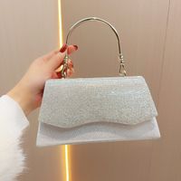Women's Polyester Solid Color Vintage Style Classic Style Square Flip Cover Evening Bag sku image 1
