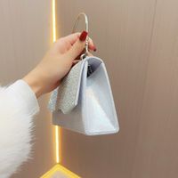 Women's Polyester Solid Color Vintage Style Classic Style Square Flip Cover Evening Bag main image 5