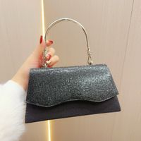 Women's Polyester Solid Color Vintage Style Classic Style Square Flip Cover Evening Bag sku image 3