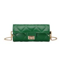 Women's Medium Pvc Solid Color Vintage Style Classic Style Cylindrical Lock Clasp Shoulder Bag sku image 4