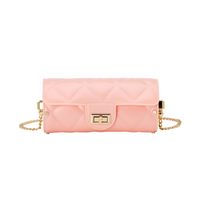Women's Medium Pvc Solid Color Vintage Style Classic Style Cylindrical Lock Clasp Shoulder Bag sku image 1