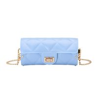 Women's Medium Pvc Solid Color Vintage Style Classic Style Cylindrical Lock Clasp Shoulder Bag sku image 3