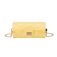 Women's Medium Pvc Solid Color Vintage Style Classic Style Cylindrical Lock Clasp Shoulder Bag sku image 5