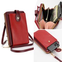 Women's Color Block Pu Leather Flip Cover Wallets main image video