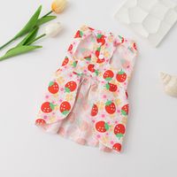 Cute Polyester Strawberry Bow Knot Pet Clothing main image 5