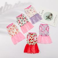 Princess Polyester Letter Cherry Strawberry Pet Clothing main image 5