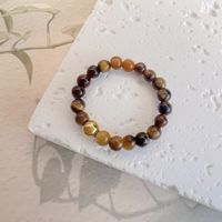 Simple Style Color Block Natural Stone Beaded Rings sku image 8