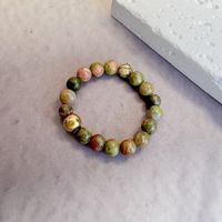 Simple Style Color Block Natural Stone Beaded Rings sku image 7