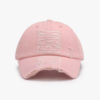 Mujeres Estilo Simple Color Sólido Bordado Aleros Curvos Gorra De Beisbol sku image 1