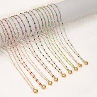 Einfacher Stil Herzform Rostfreier Stahl Titan Stahl Emaille Überzug Halskette Mit Anhänger main image 1