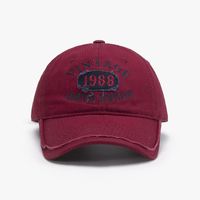 Unisex Simple Style Classic Style Color Block Embroidery Curved Eaves Baseball Cap sku image 3