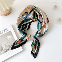 Women's Simple Style Color Block Flower Polyester Printing Scarf sku image 2
