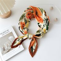 Women's Simple Style Color Block Flower Polyester Printing Scarf sku image 3