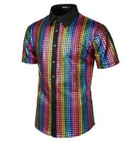 Men's Color Block Blouse Men's Clothing main image 1