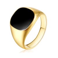 Wholesale Jewelry Simple Style Geometric Alloy Enamel Plating Rings main image 1