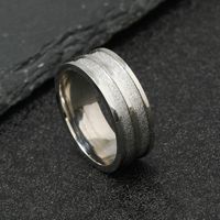 Simple Style Geometric Stainless Steel Plating Men's Rings main image 2