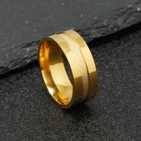 Simple Style Geometric Stainless Steel Plating Men's Rings sku image 10