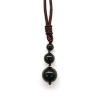 Simple Style Round Artificial Crystal Rope Tiger Eye Beaded Unisex Pendant Necklace sku image 2