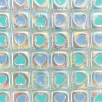 10 Pieces Arylic Heart Shape Dice Satin Beads sku image 4