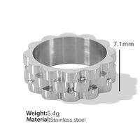 Titanium Steel Elegant Formal Simple Style Round Solid Color Plating Rings Bracelets Earrings sku image 6