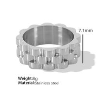 Titanium Steel Elegant Formal Simple Style Round Solid Color Plating Rings Bracelets Earrings sku image 7